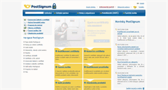 Desktop Screenshot of postsignum.cz