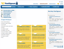 Tablet Screenshot of postsignum.cz